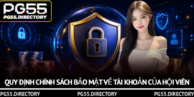 Chính Sách Bảo Mật PG55 – Bảo Vệ Dữ Liệu Hội Viên An Toàn 2 Quy định chính sách bảo mật về tài khoản của hội viên