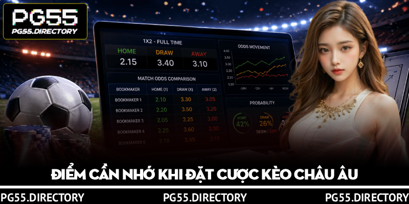 Kèo Châu Âu - Hướng Dẫn Đọc Và Áp Dụng Chuẩn Từ PG55 4 Điểm cần nhớ khi đặt cược kèo Châu Âu